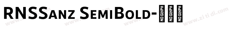 RNSSanz SemiBold字体转换